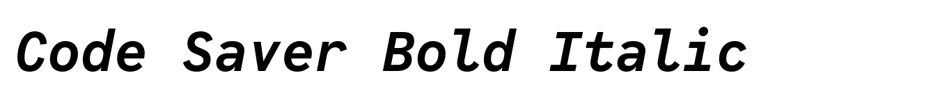 Code Saver Bold Italic image